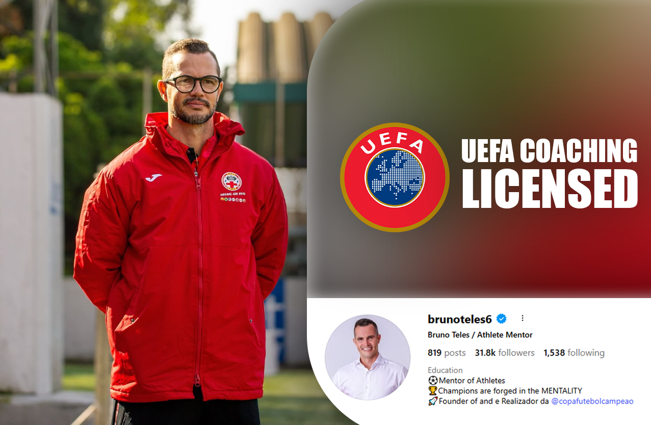 Bruno Teles, treinador licenciado pela UEFA e mentor de atletas